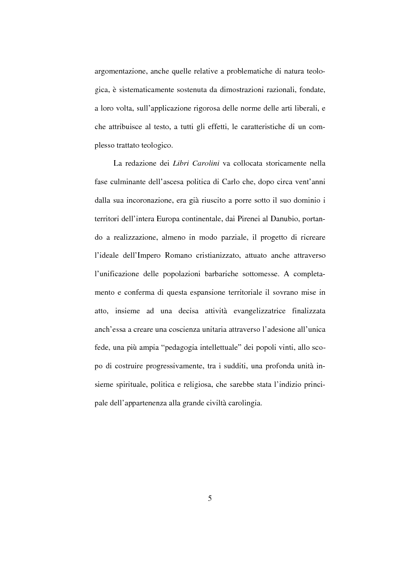 Anteprima della tesi: I Libri Carolini (Opus Caroli regis contra synodum) e la Storia della Filosofia, Pagina 2