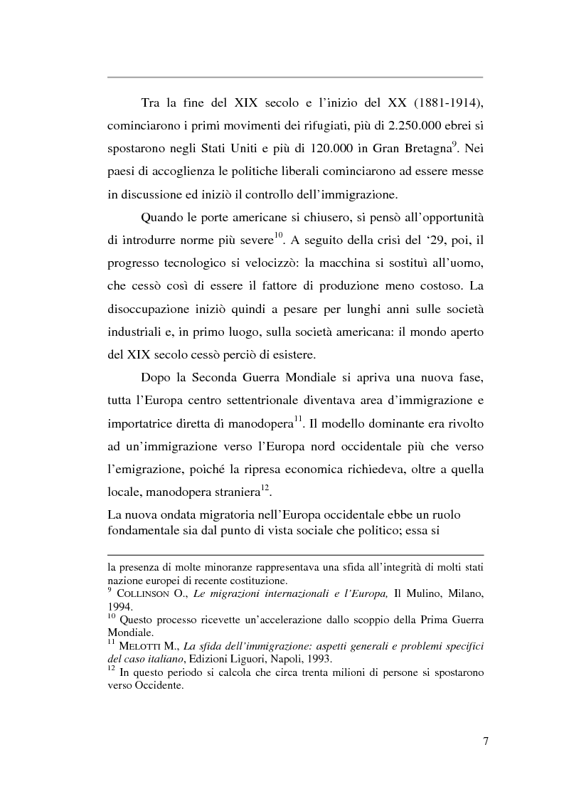 Anteprima della tesi: Livelli di integrazione della popolazione straniera in Italia, Pagina 7