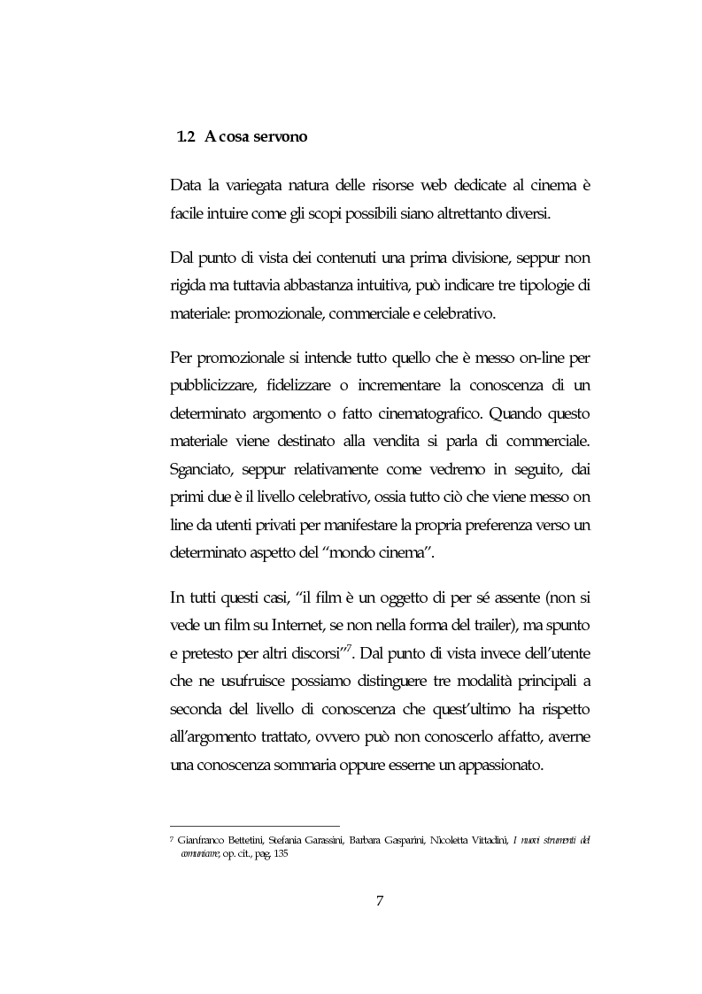 Anteprima della tesi: L'analisi della comunicazione promozionale su Internet a supporto di eventi cinematografici: Il caso de Il Signore degli Anelli, Pagina 7