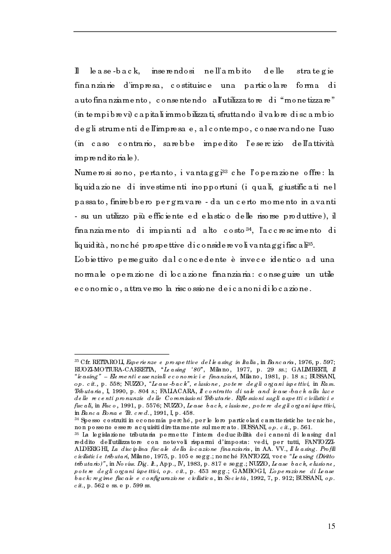 Anteprima della tesi: Sale and lease-back e divieto del patto comissorio, Pagina 15