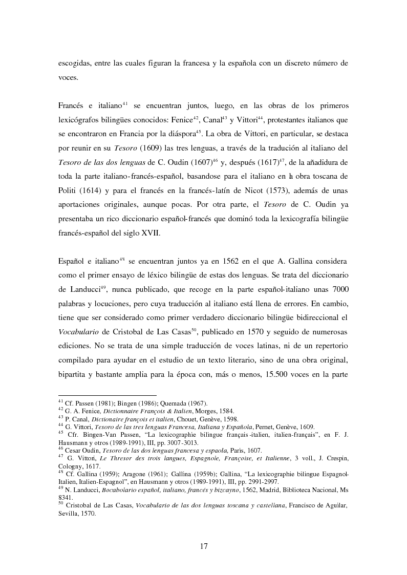Anteprima della tesi: La Nomenclatura Italiana, francesa y española de Guillaime Alexandre de Noviliers Clavel. Estudio, Pagina 11