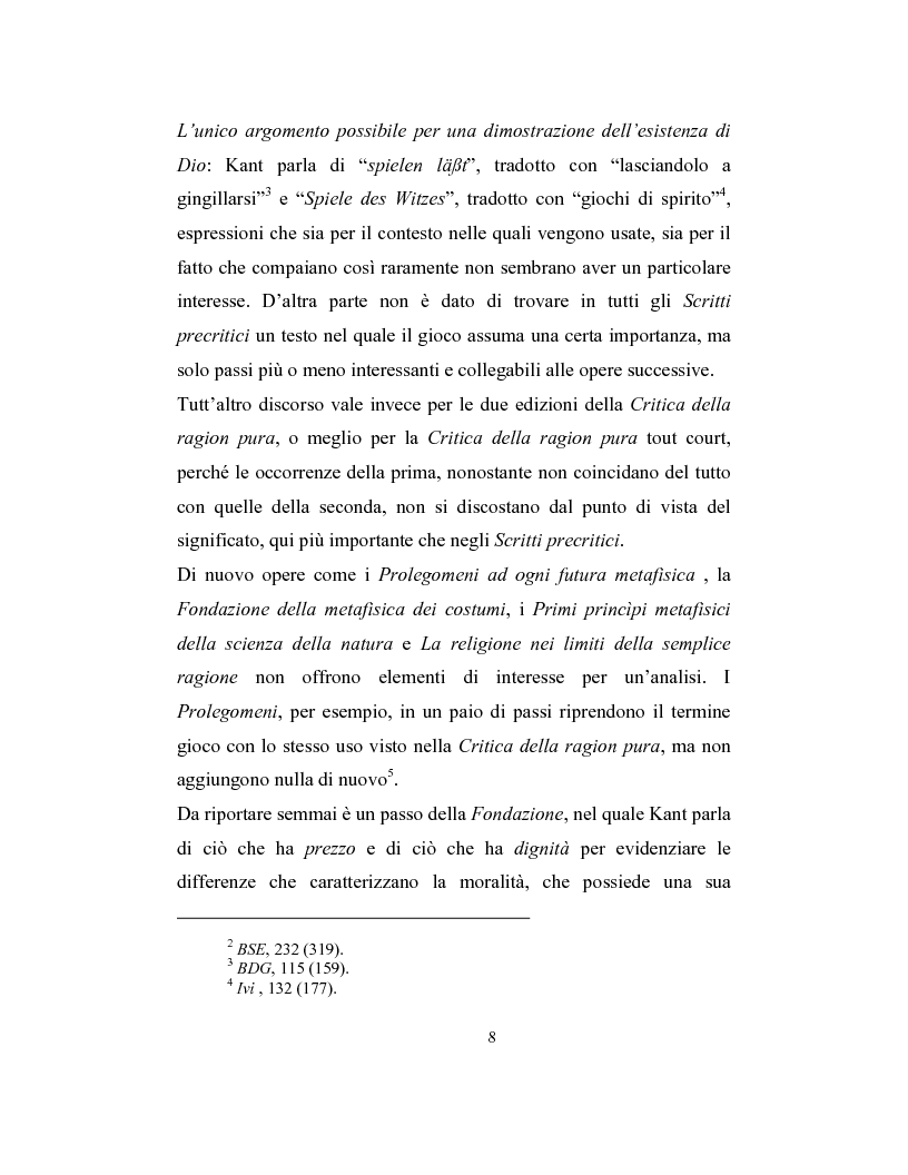 Anteprima della tesi: Il concetto di gioco nella filosofia di Immanuel Kant, Pagina 2