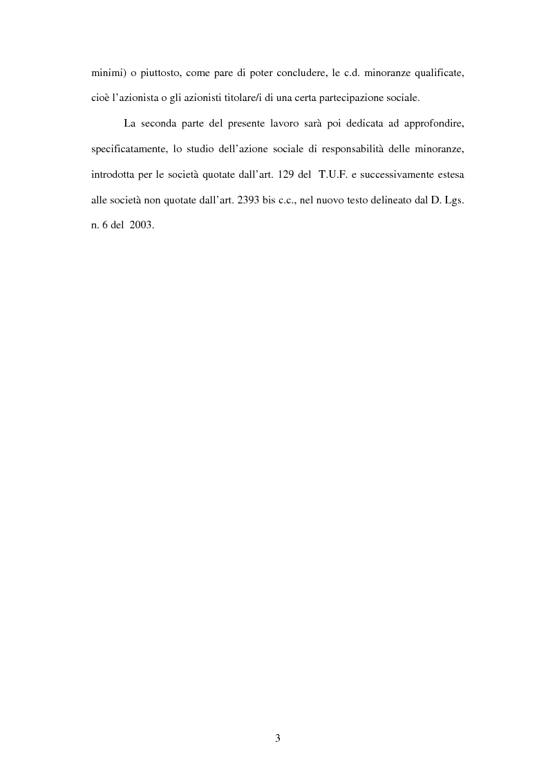 Anteprima della tesi: Tutela delle minoranze: azione sociale di responsabilità, Pagina 3