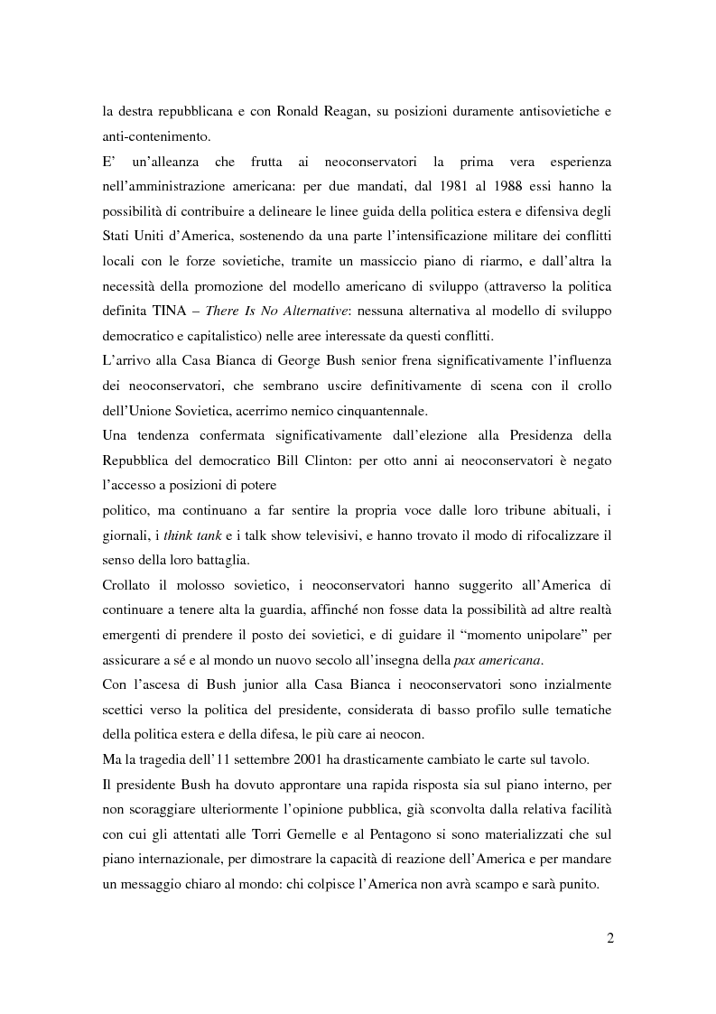 Anteprima della tesi: I neoconservatori americani: analisi del movimento culturale e delle prospettive politiche, Pagina 2