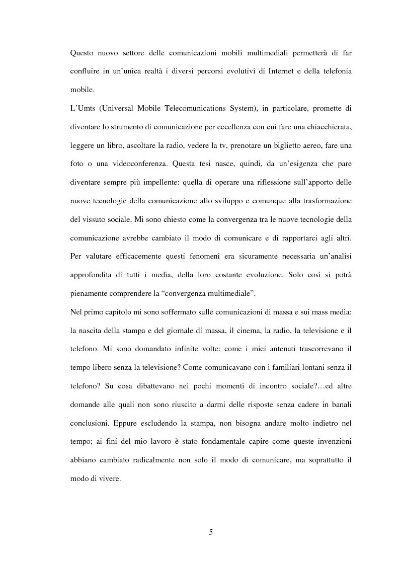 Anteprima della tesi: UMTS: la convergenza multimediale... il futuro attraverso il passato, Pagina 2