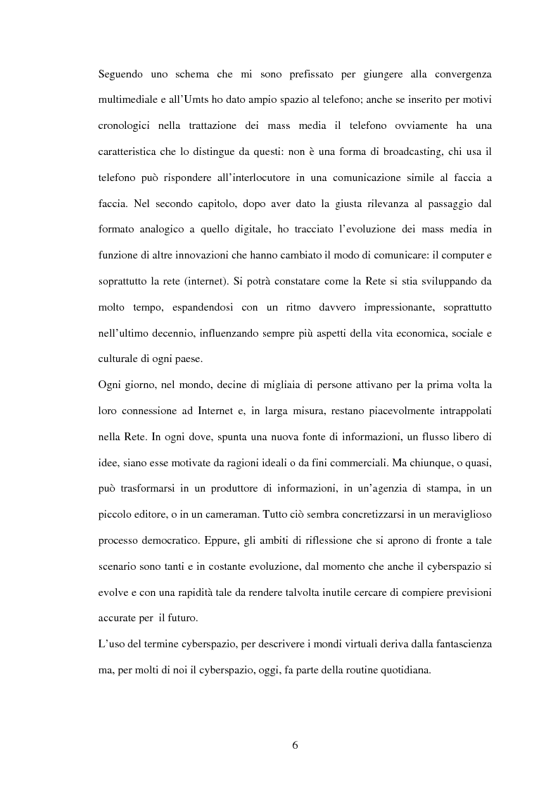 Anteprima della tesi: UMTS: la convergenza multimediale... il futuro attraverso il passato, Pagina 3