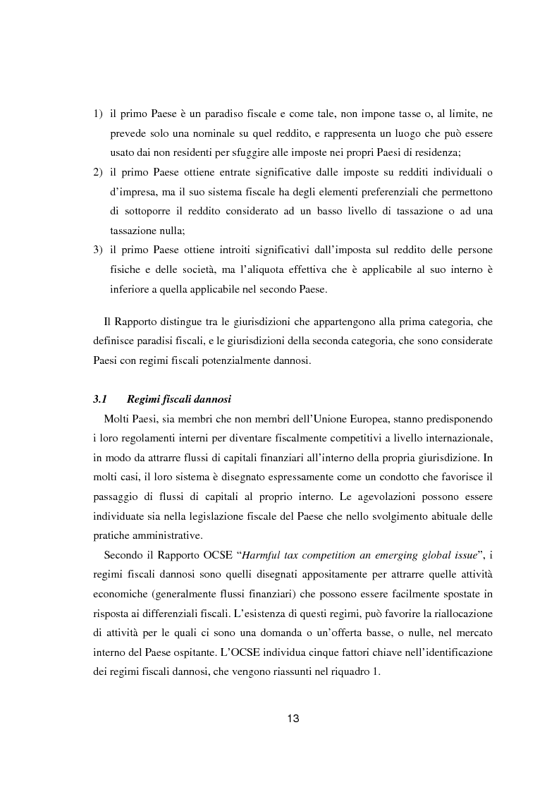 Anteprima della tesi: Paradisi fiscali e centri finanziari offshore: uso e abuso nei casi Parmalat ed Enron, Pagina 13