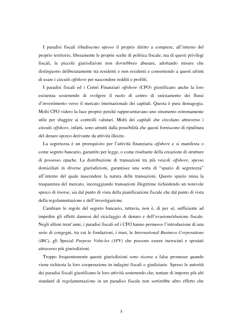 Anteprima della tesi: Paradisi fiscali e centri finanziari offshore: uso e abuso nei casi Parmalat ed Enron, Pagina 3