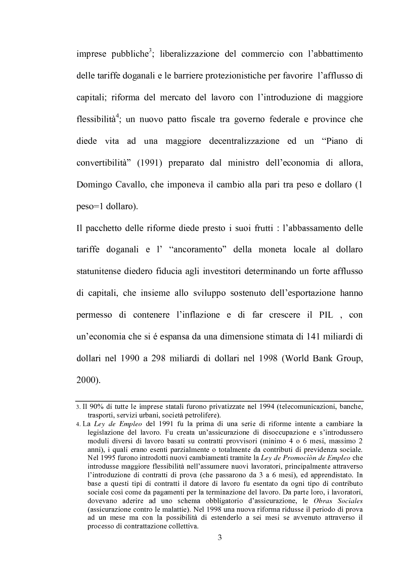 Anteprima della tesi: Dinamiche dello sviluppo in Argentina (1990-2000): relativi problemi di misurazione e proposte, Pagina 2