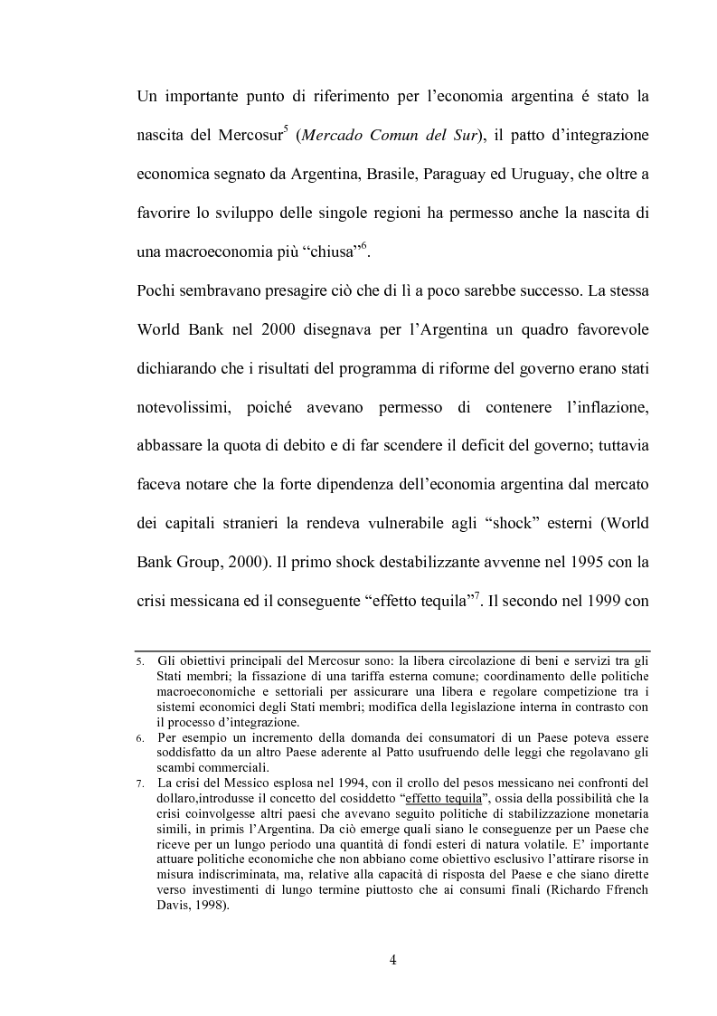 Anteprima della tesi: Dinamiche dello sviluppo in Argentina (1990-2000): relativi problemi di misurazione e proposte, Pagina 3