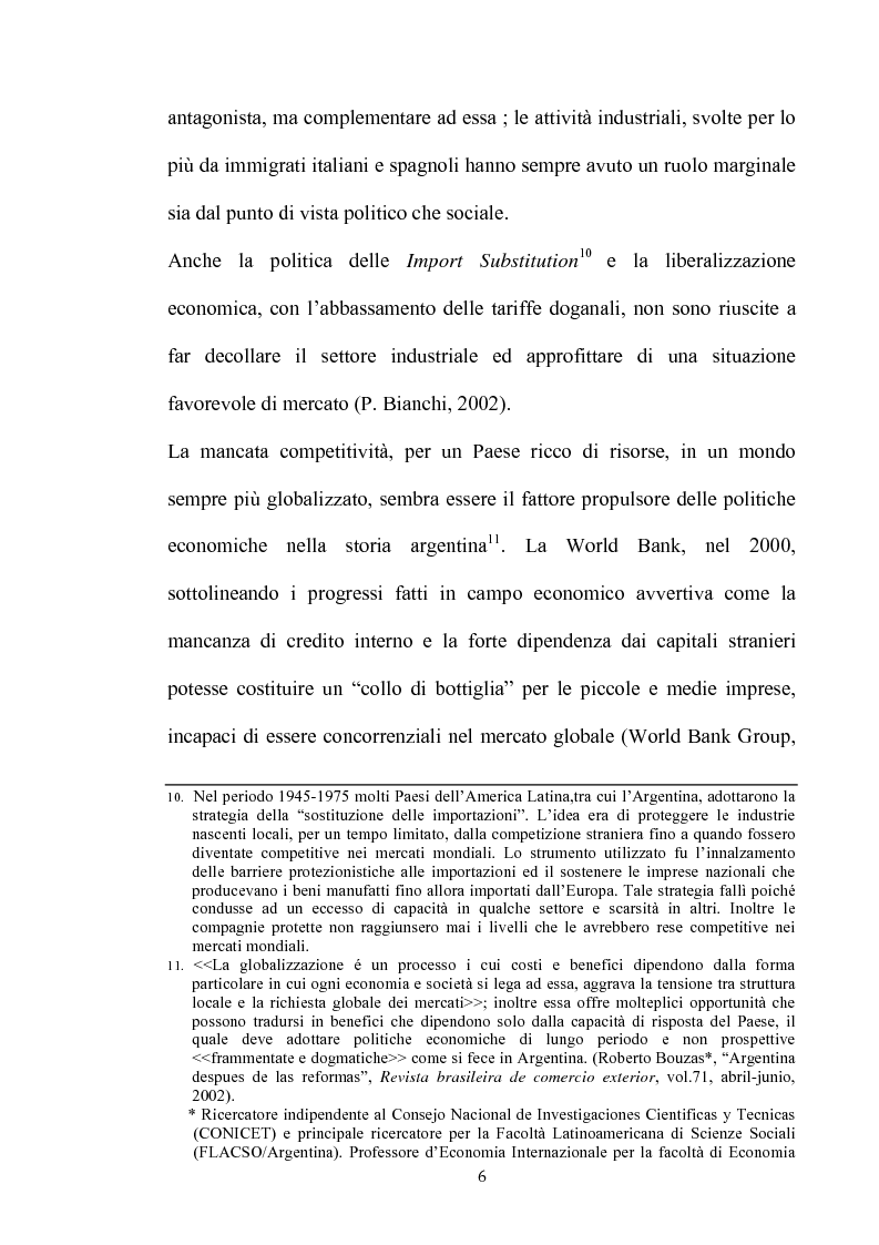 Anteprima della tesi: Dinamiche dello sviluppo in Argentina (1990-2000): relativi problemi di misurazione e proposte, Pagina 5