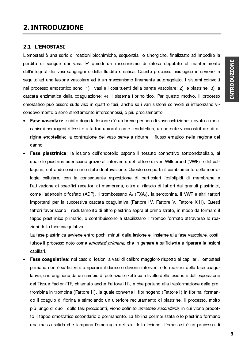Anteprima della tesi: Malattia di von Willebrand: Espressione in vitro di varianti molecolari di tipo 2B e valutazione della interazione con la glicoproteina Ib, recettore piastrinico specifico del fattore di von Willebrand, Pagina 3