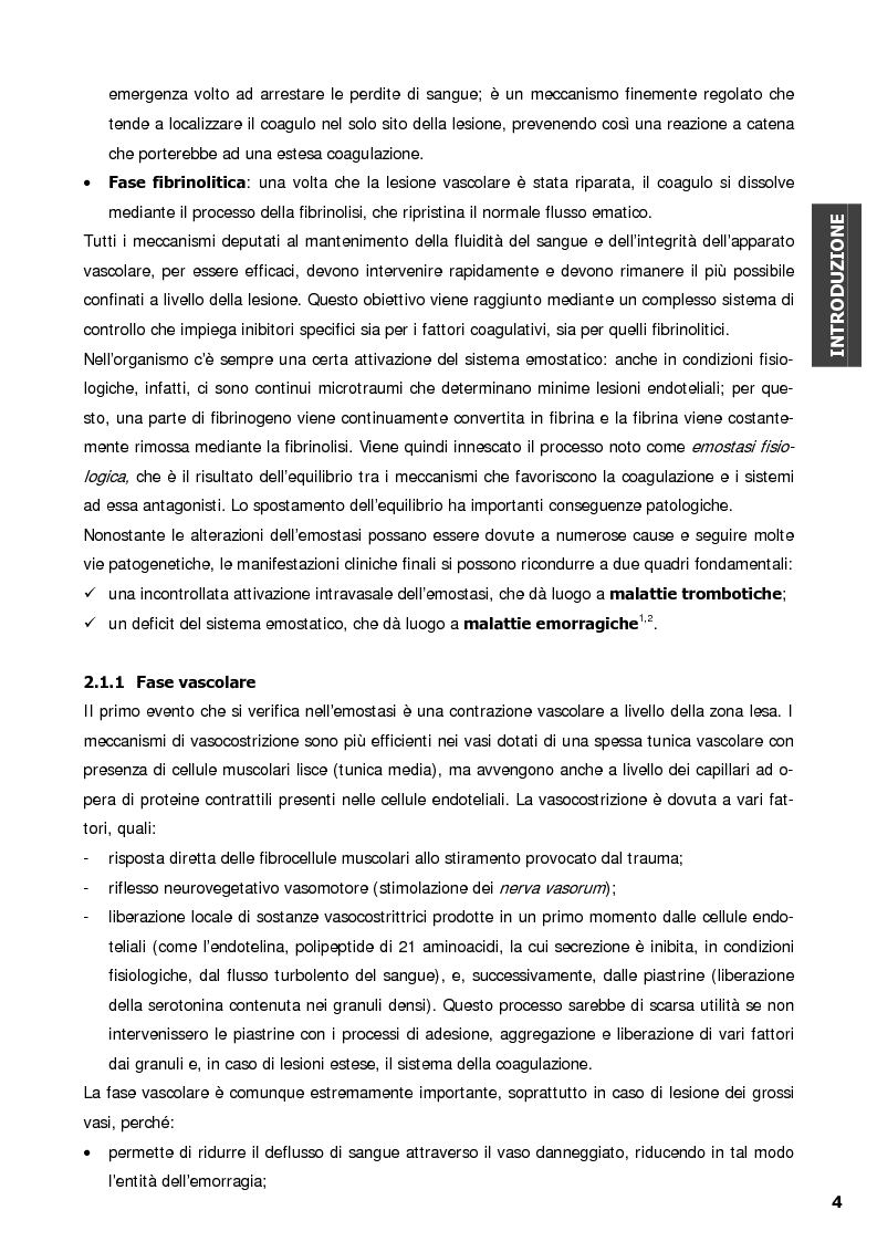 Anteprima della tesi: Malattia di von Willebrand: Espressione in vitro di varianti molecolari di tipo 2B e valutazione della interazione con la glicoproteina Ib, recettore piastrinico specifico del fattore di von Willebrand, Pagina 4