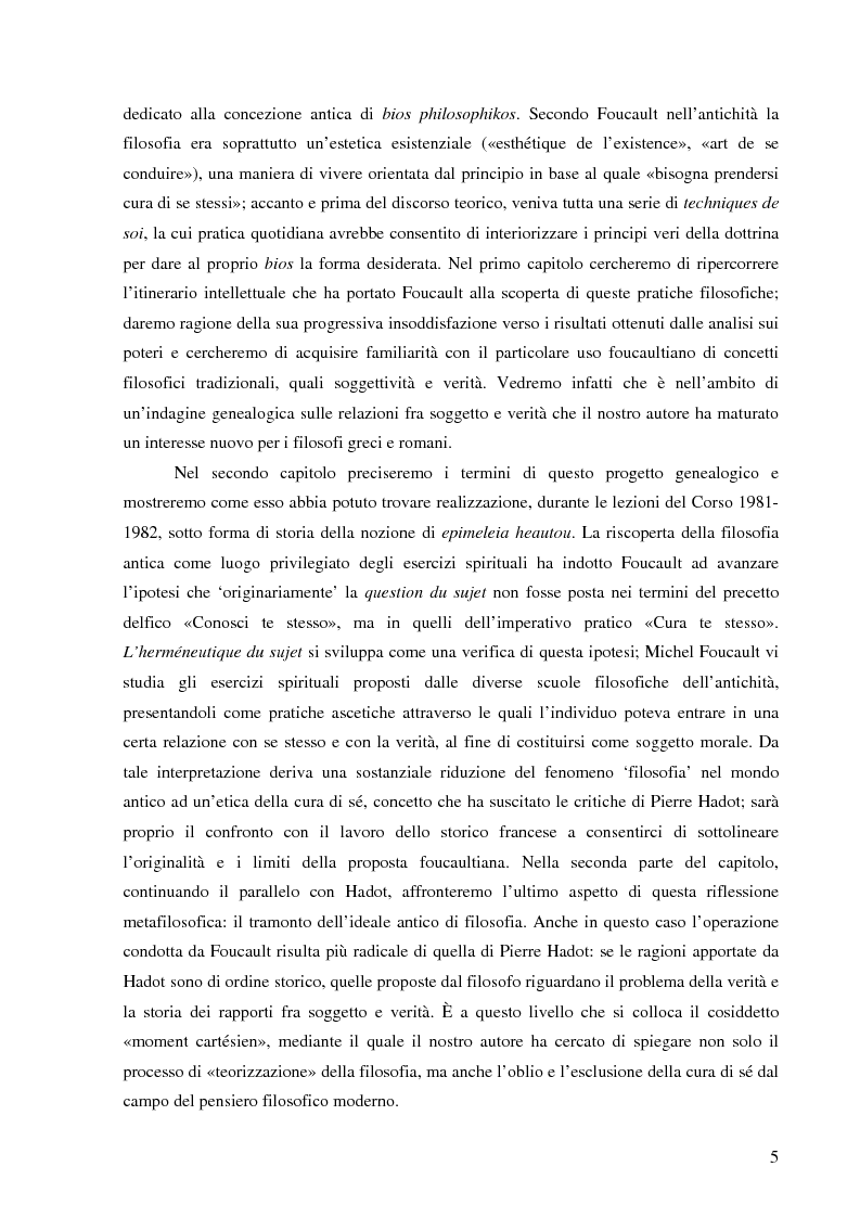 Anteprima della tesi: ''Cura Te Stesso'': L'imperativo socratico (d')après Foucault, Pagina 5