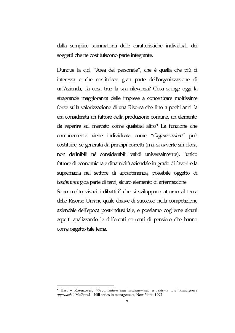 Anteprima della tesi: Le Risorse Umane quale fattore strategico nella competizione aziendale futura: le aziende di TLC., Pagina 3