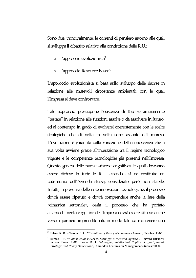 Anteprima della tesi: Le Risorse Umane quale fattore strategico nella competizione aziendale futura: le aziende di TLC., Pagina 4