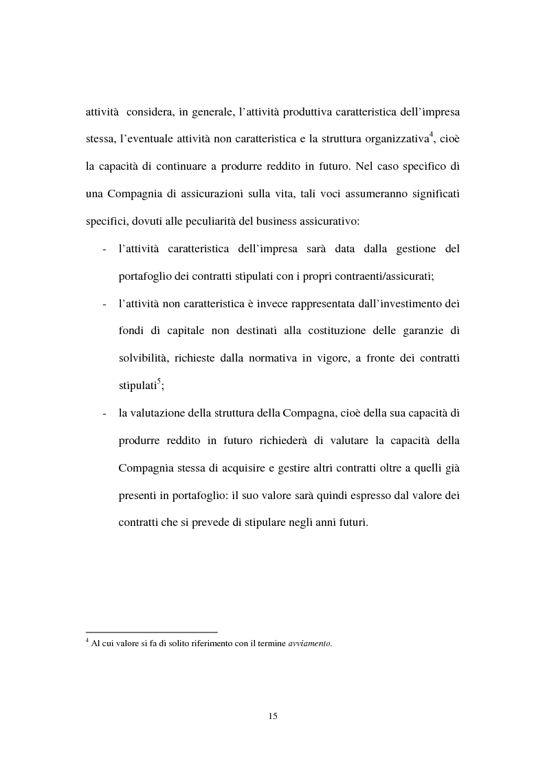 Anteprima della tesi: L’Embedded Value come strumento nelle scelte strategiche di una compagnia vita, Pagina 15