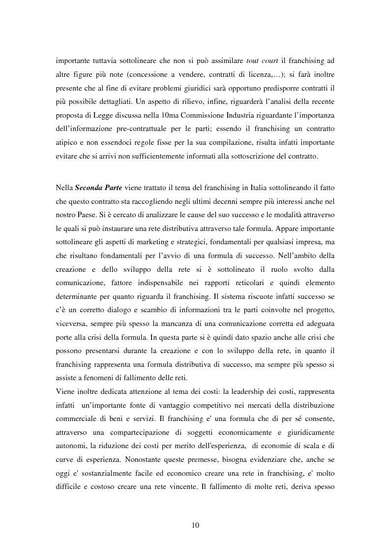 Anteprima della tesi: La formula del franchising nell'evoluzione del settore commerciale, Pagina 4