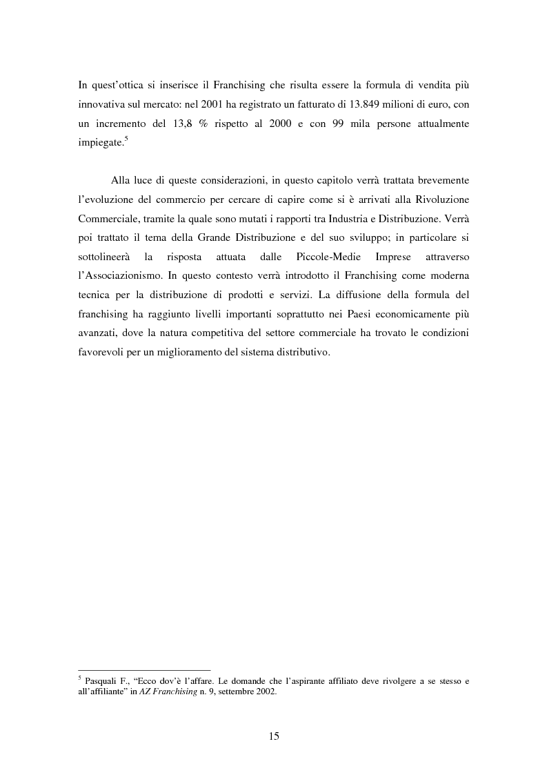 Anteprima della tesi: La formula del franchising nell'evoluzione del settore commerciale, Pagina 9