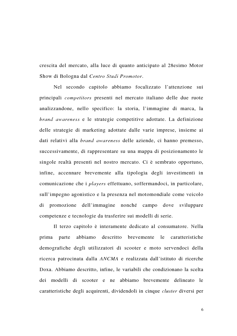 Anteprima della tesi: L'evoluzione del marketing degli scooter: il caso Honda., Pagina 6