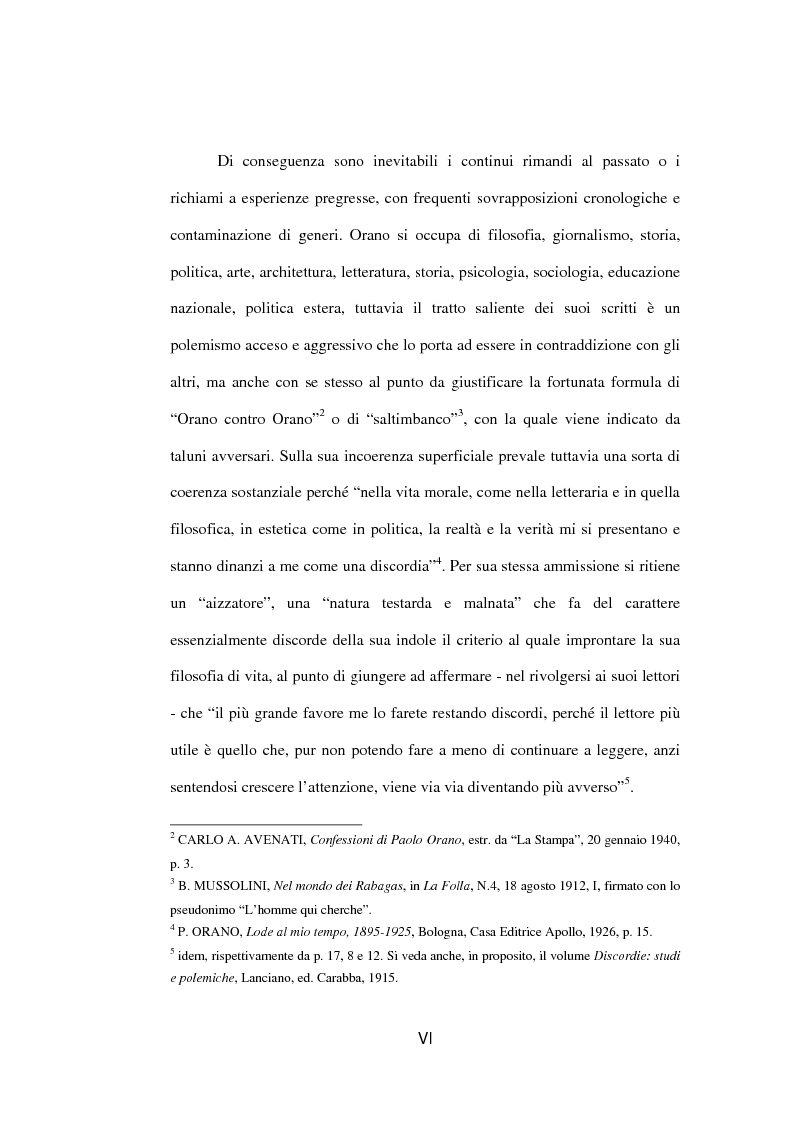 Anteprima della tesi: Il fascista Paolo Orano, giornalista e primo storico del giornalismo (1919-1945), Pagina 3