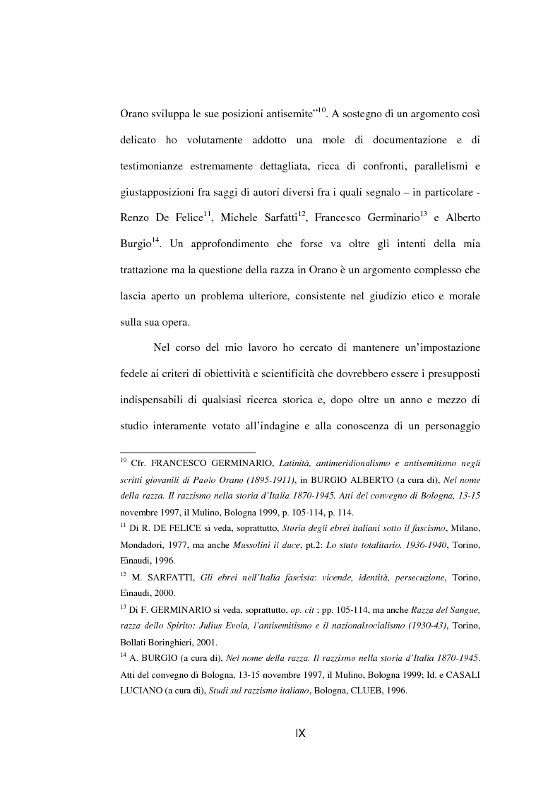 Anteprima della tesi: Il fascista Paolo Orano, giornalista e primo storico del giornalismo (1919-1945), Pagina 6