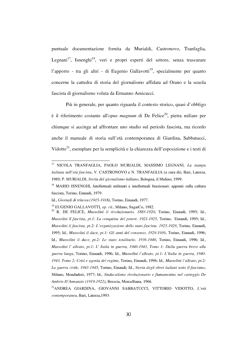 Anteprima della tesi: Il fascista Paolo Orano, giornalista e primo storico del giornalismo (1919-1945), Pagina 8