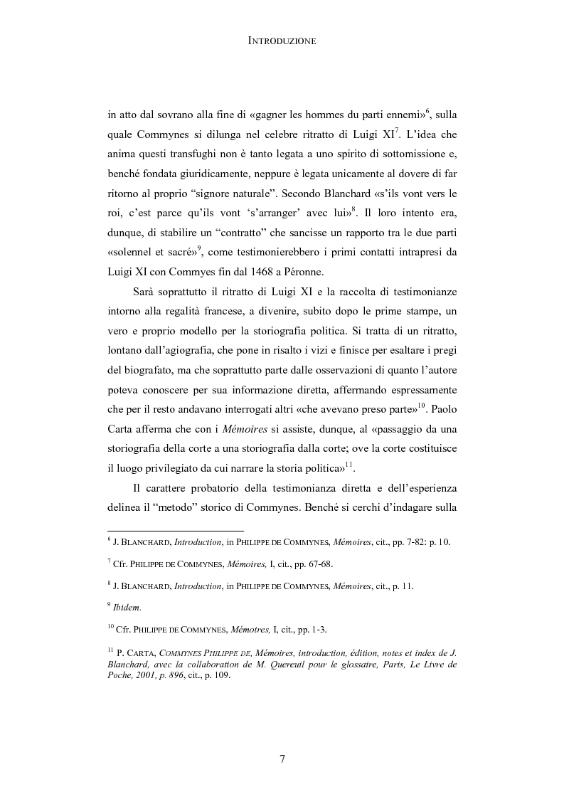 Anteprima della tesi: Storia e testimonianza: i Mémoires di Philippe de Commynes (1447-1511), Pagina 3