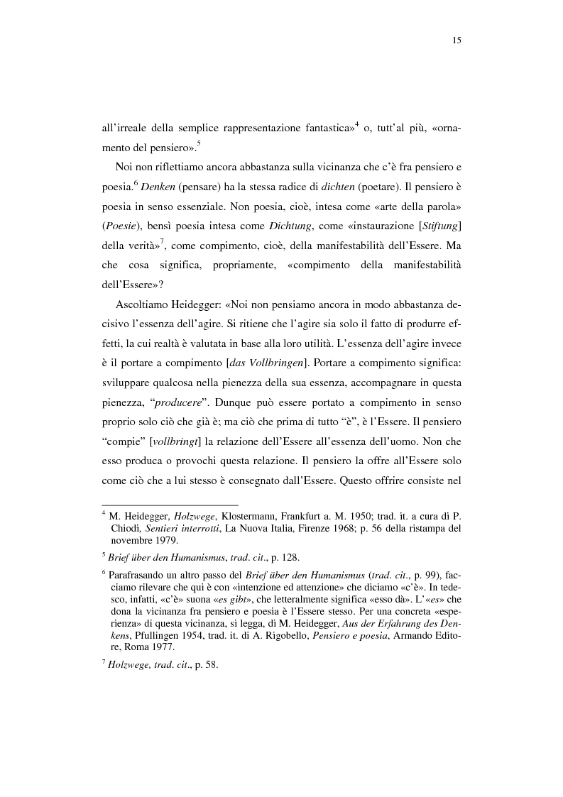 Anteprima della tesi: Heidegger e l'abitare poetico, Pagina 11
