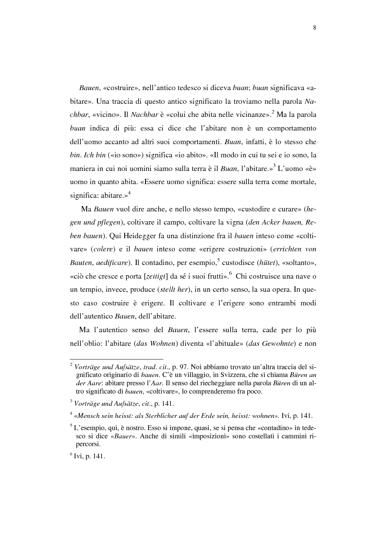 Anteprima della tesi: Heidegger e l'abitare poetico, Pagina 4