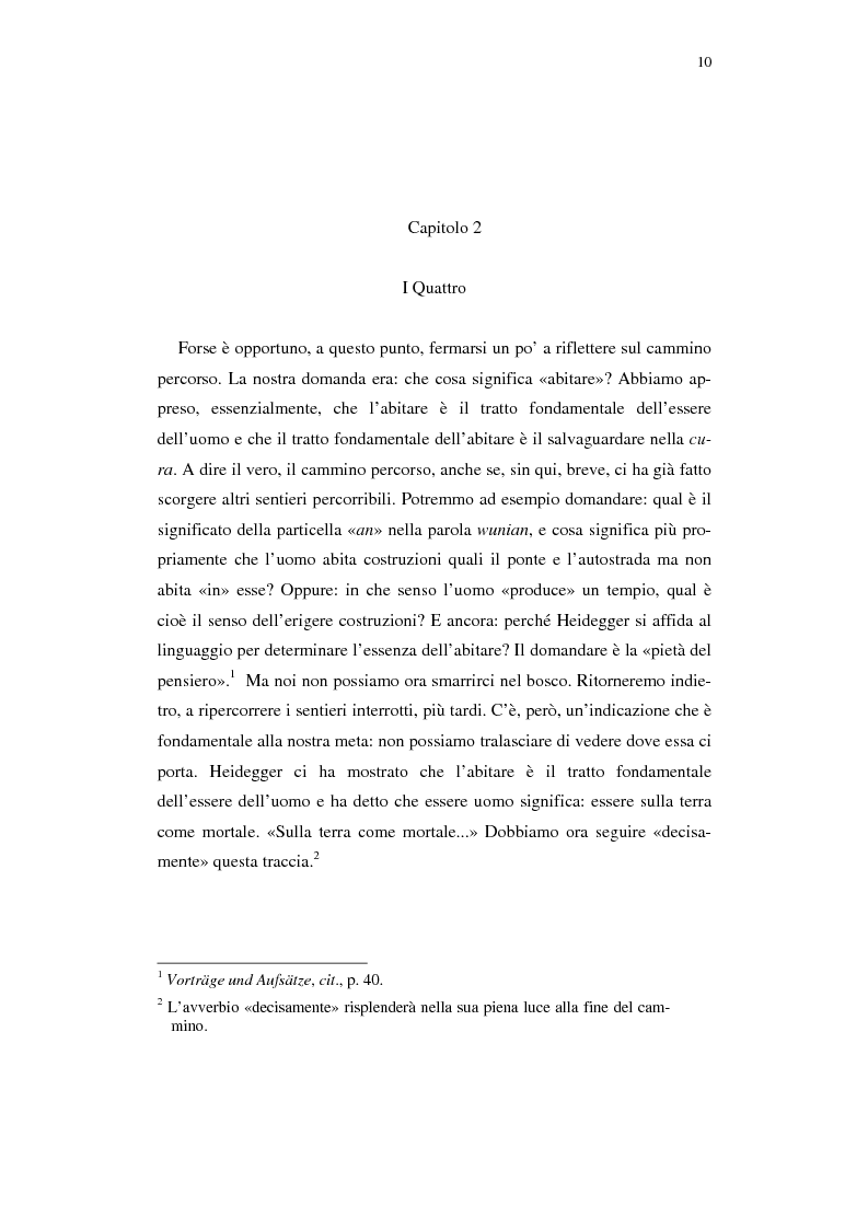 Anteprima della tesi: Heidegger e l'abitare poetico, Pagina 6