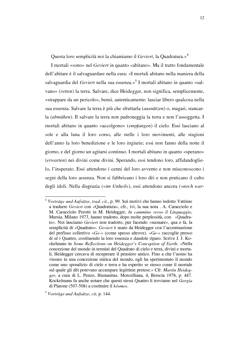 Anteprima della tesi: Heidegger e l'abitare poetico, Pagina 8