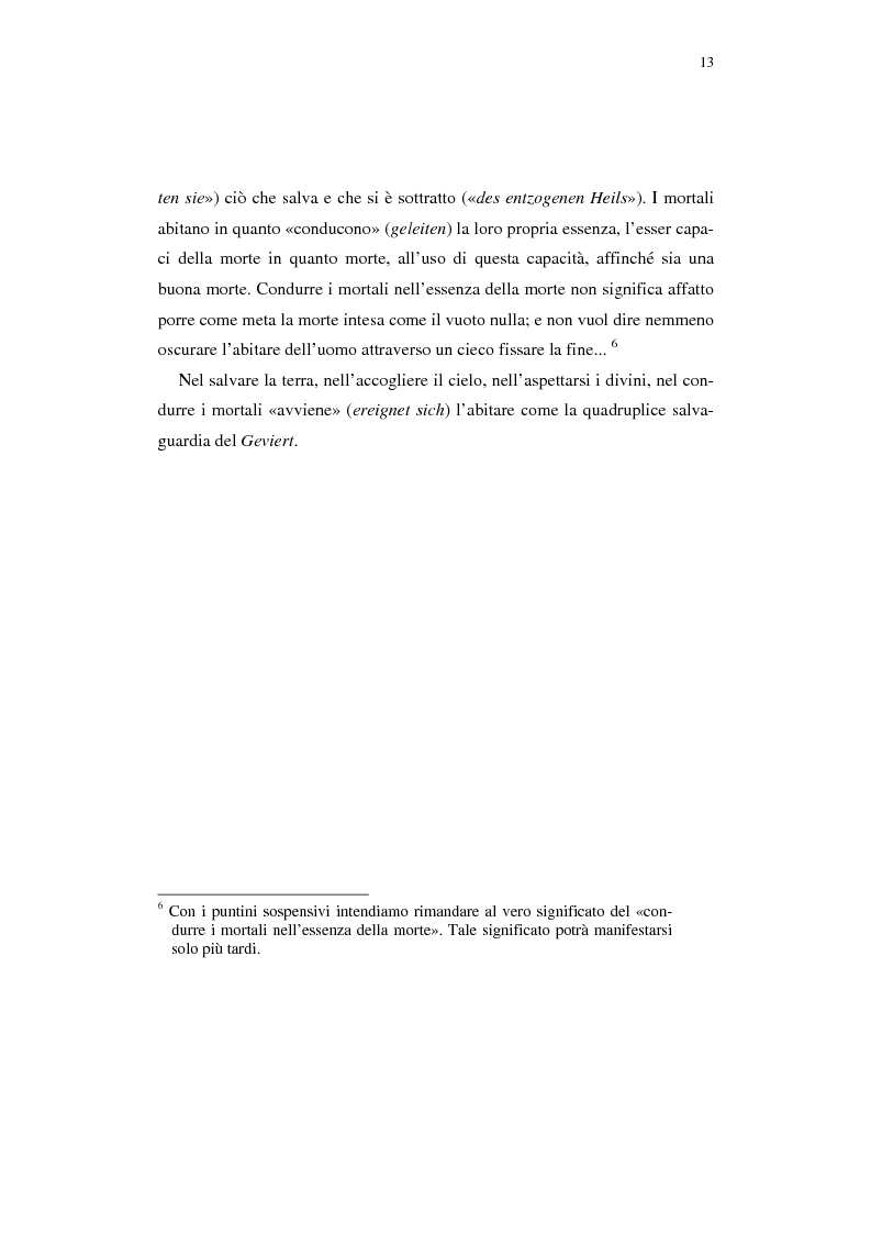 Anteprima della tesi: Heidegger e l'abitare poetico, Pagina 9