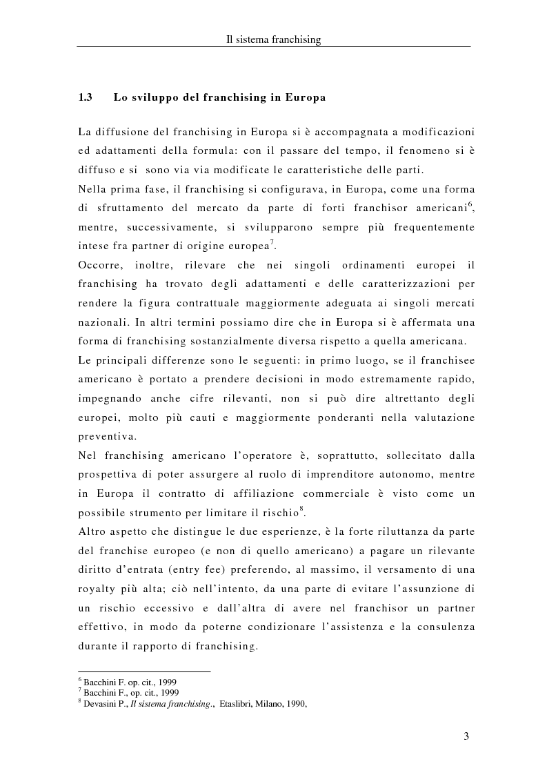 Anteprima della tesi: Il franchising internazionale nel settore moda, Pagina 6