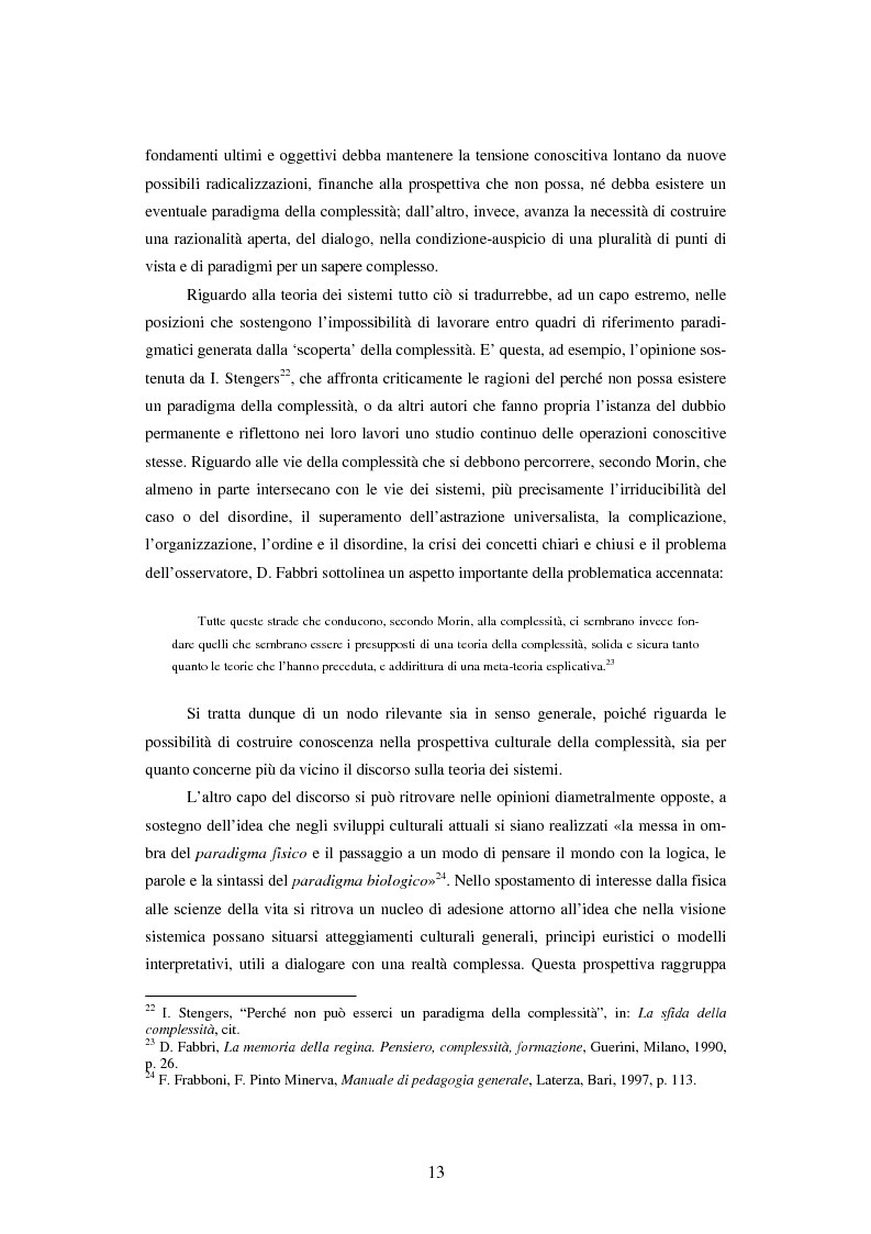 Anteprima della tesi: Teoria dei sistemi e pedagogia della complessità: fondamenti, orientamenti, problemi, Pagina 10