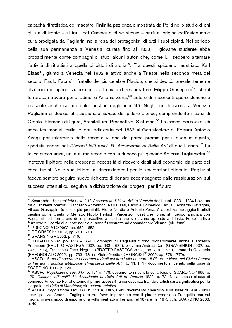 Anteprima della tesi: Un artista ferrarese a Trieste: Giovanni Pagliarini, Pagina 10