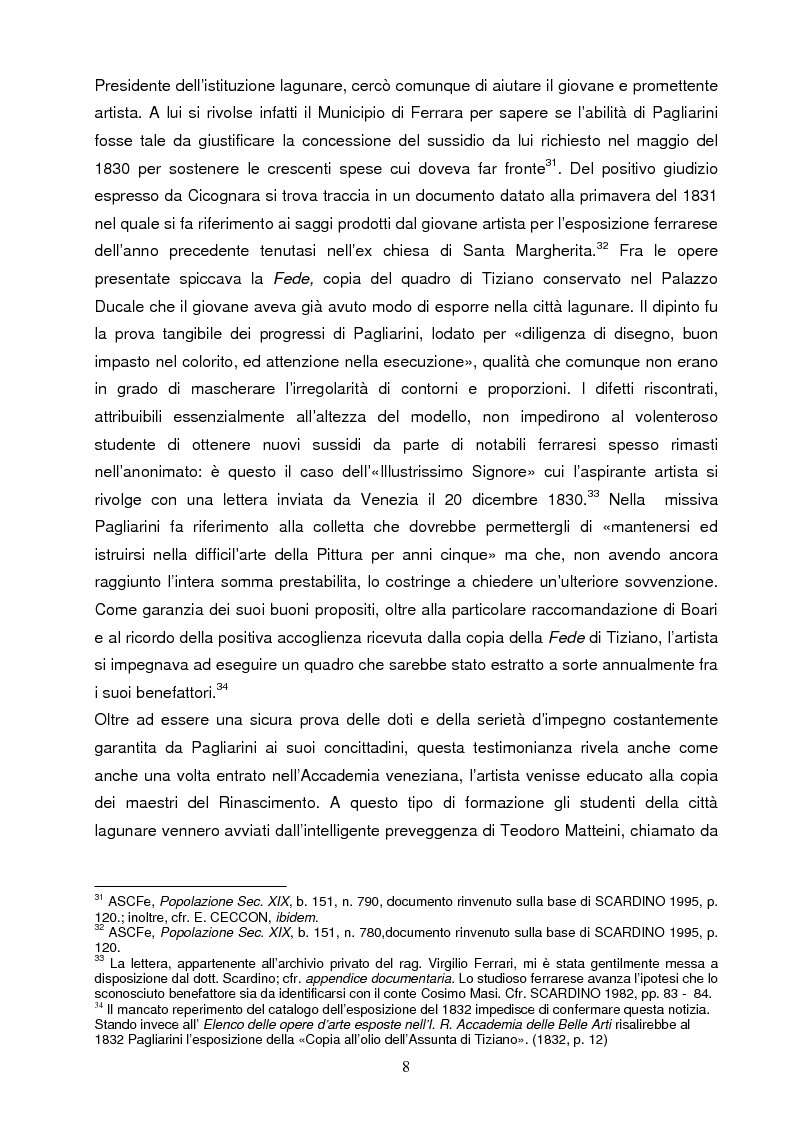 Anteprima della tesi: Un artista ferrarese a Trieste: Giovanni Pagliarini, Pagina 7