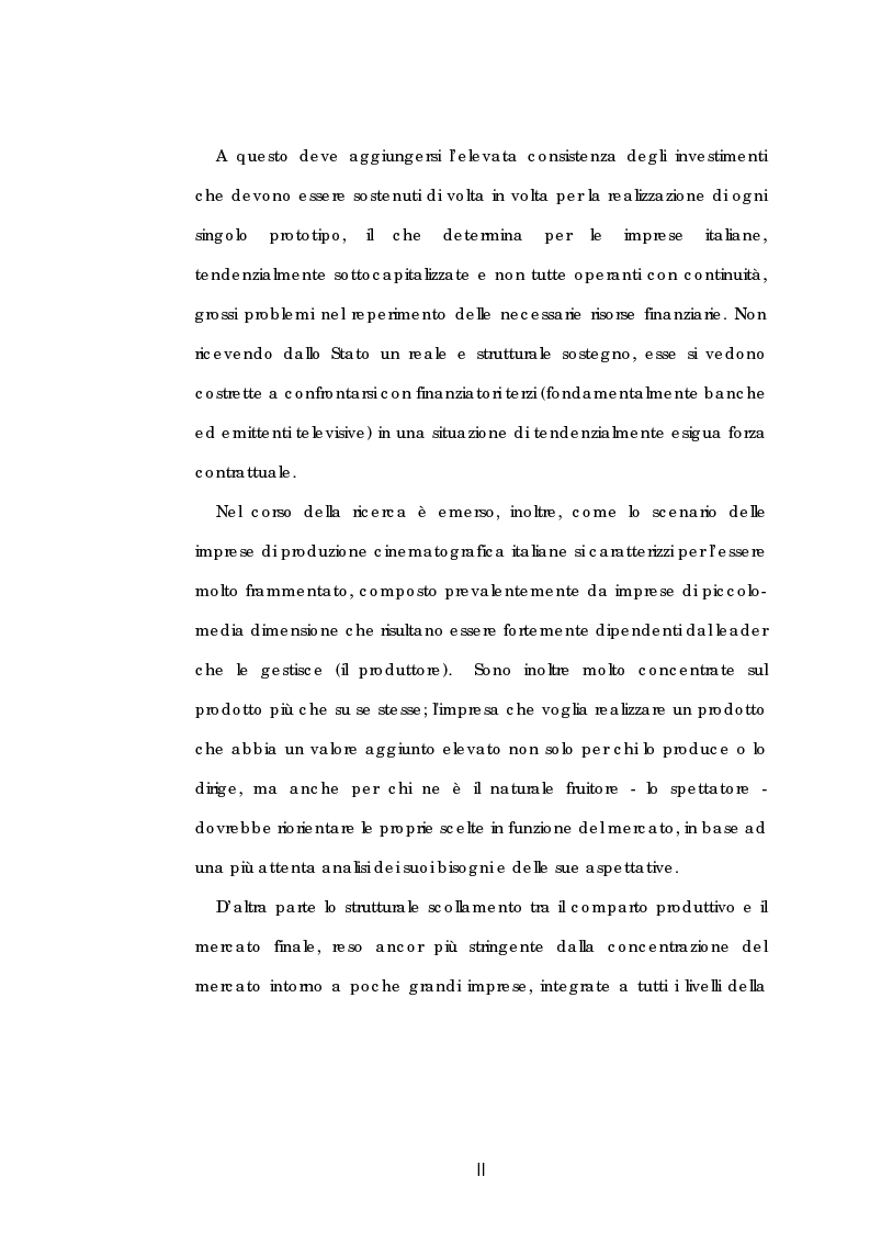Anteprima della tesi: Problematiche gestionali delle imprese di produzione cinematografica, Pagina 2