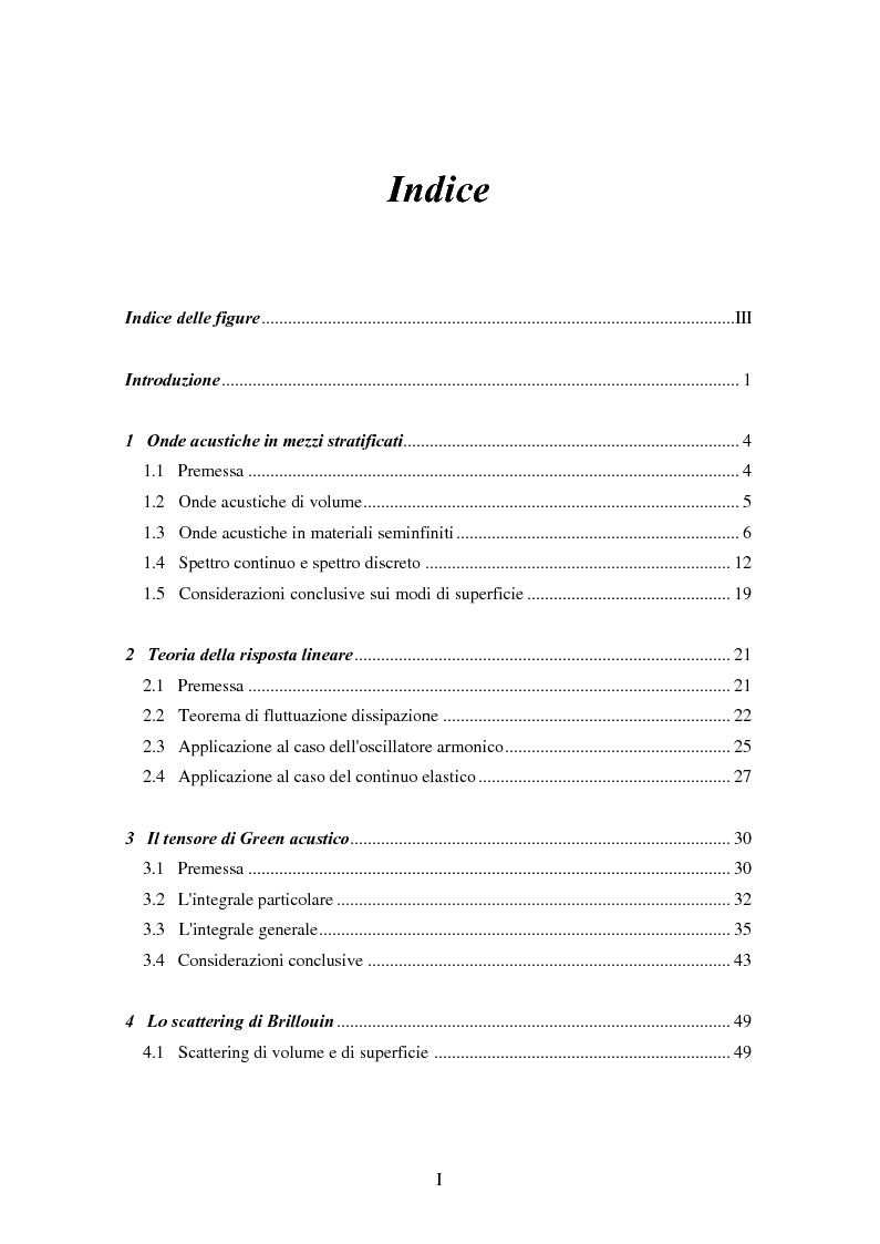 Indice della tesi: Sezione d'urto Brillouin di multistrati, Pagina 1