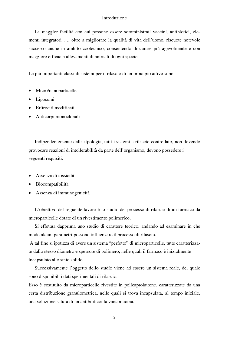 Anteprima della tesi: Fenomeni di trasporto in carrier farmaceutici, Pagina 2