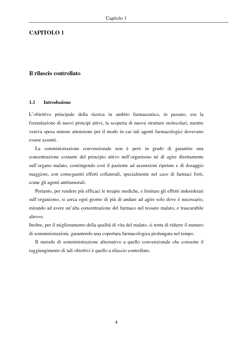 Anteprima della tesi: Fenomeni di trasporto in carrier farmaceutici, Pagina 4