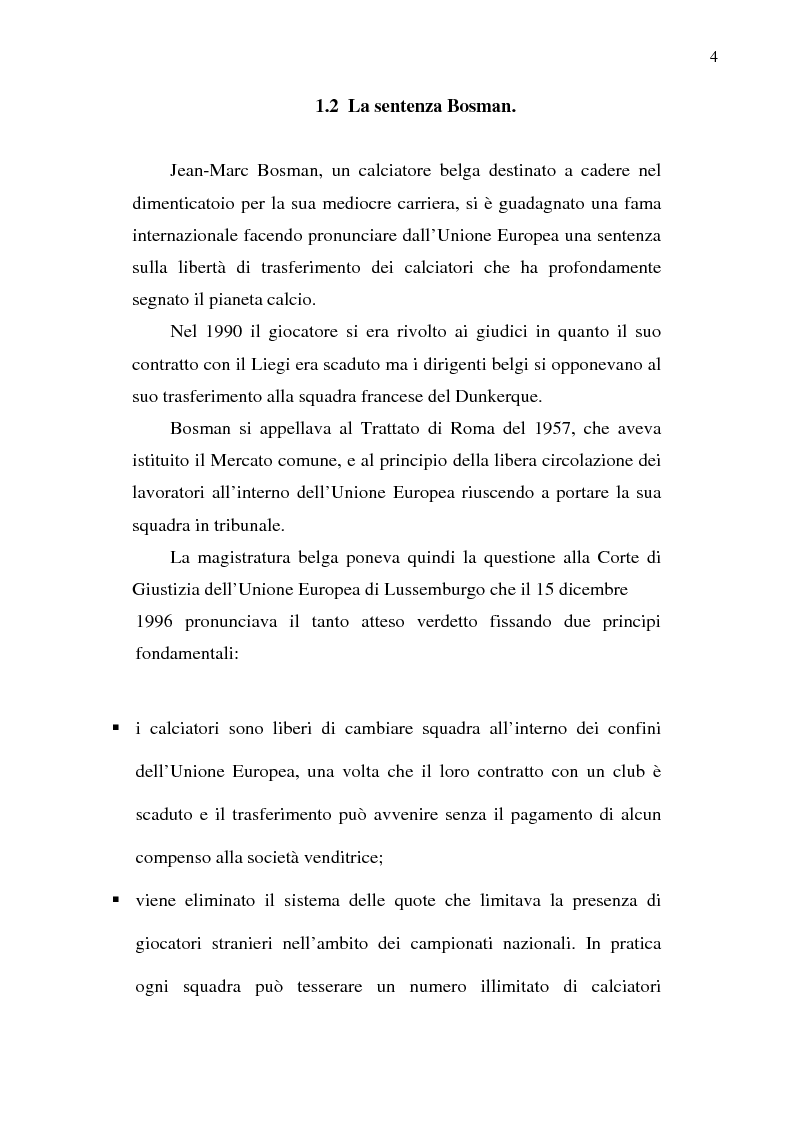 Anteprima della tesi: La crisi del calcio italiano: dal caso Lentini al decreto salva-calcio, Pagina 8