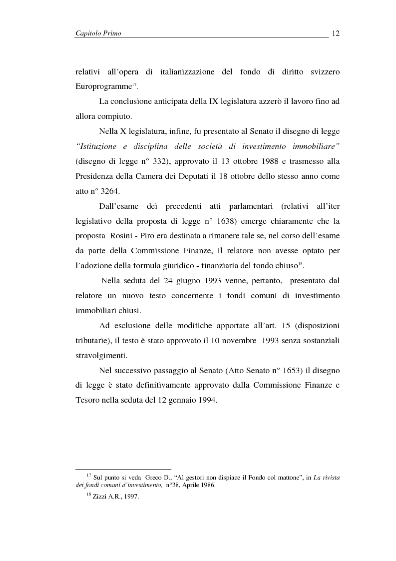 Anteprima della tesi: I fondi comuni di investimento immobiliari, Pagina 12