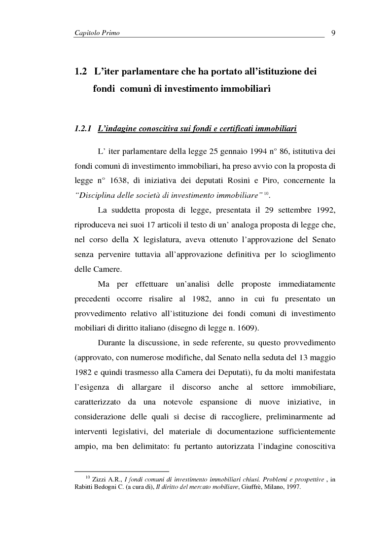 Anteprima della tesi: I fondi comuni di investimento immobiliari, Pagina 9