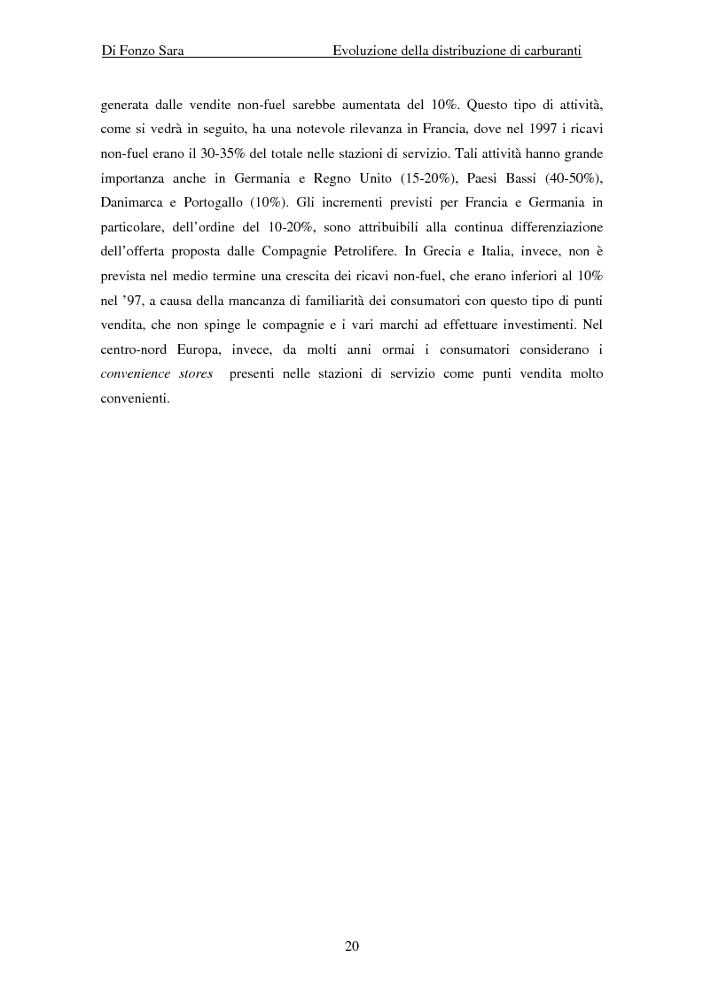 Anteprima della tesi: Evoluzione della distribuzione di carburanti, Pagina 14
