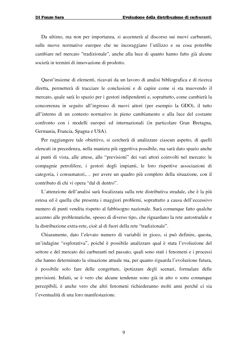 Anteprima della tesi: Evoluzione della distribuzione di carburanti, Pagina 3