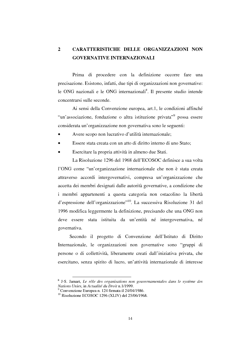 Anteprima della tesi: Le organizzazioni non governative, le organizzazioni internazionali e la cooperazione allo sviluppo, Pagina 8