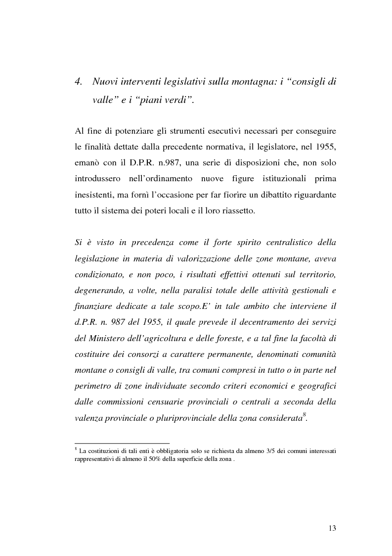 Anteprima della tesi: Le comunità montane: esperienze e prospettive, Pagina 13