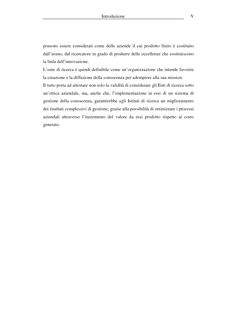 Anteprima della tesi: I sistemi informativi a supporto della gestione della conoscenza negli enti di ricerca: il caso ENEA, Pagina 5