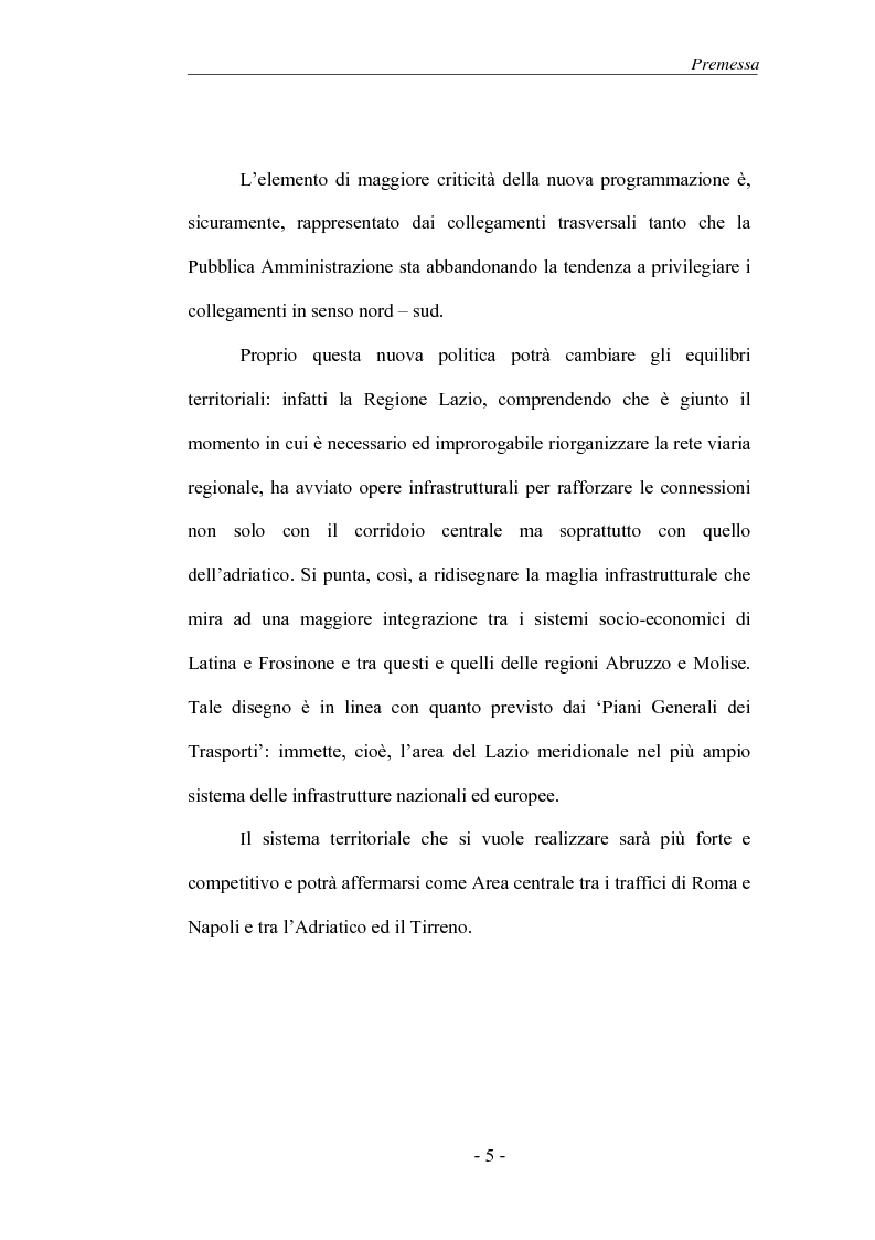 Anteprima della tesi: Il Sistema infrastrutturale del Lazio meridionale, Pagina 5
